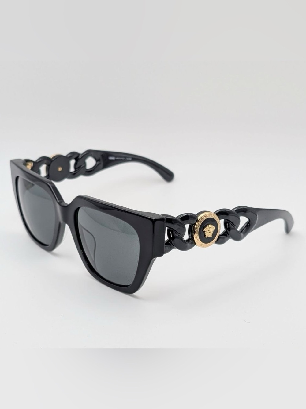 NWT Versace Black Square Frame Medusa Motif Sunglasses New in Box Authentic - Picture 7 of 15